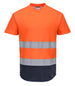 Portwest C395 Warnschutz Mesh T-Shirt – orange/marine