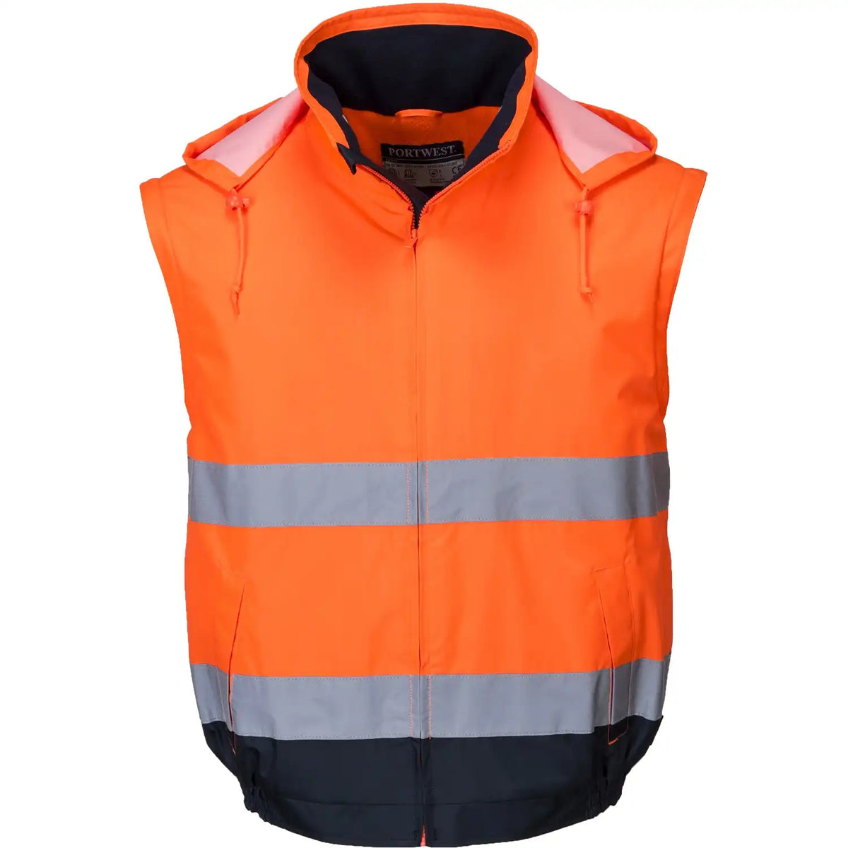 Portwest 2in1 C464 Essential Warnschutzwinterjacke – orange/marine