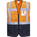 Portwest Warschau Kl. 1 Warnweste Executive – orange/marine