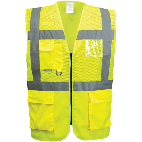 Portwest Madrid Kl.1 Mesh Warnweste Executive – gelb