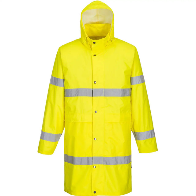 Portwest H442 Warnschutz PVC-Regenmantel – gelb