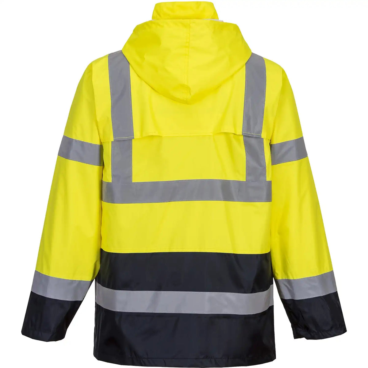 Portwest H443 Kontrast Warnschutz PVC-Regenjacke – gelb/marine