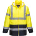 Portwest H443 Kontrast Warnschutz PVC-Regenjacke – gelb/marine