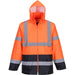 Portwest H443 Kontrast Warnschutz PVC-Regenjacke – orange/marine
