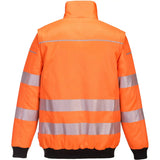 Portwest PW302 PW3 Warnschutz Pilotenjacke 3in1 – orange/schwarz