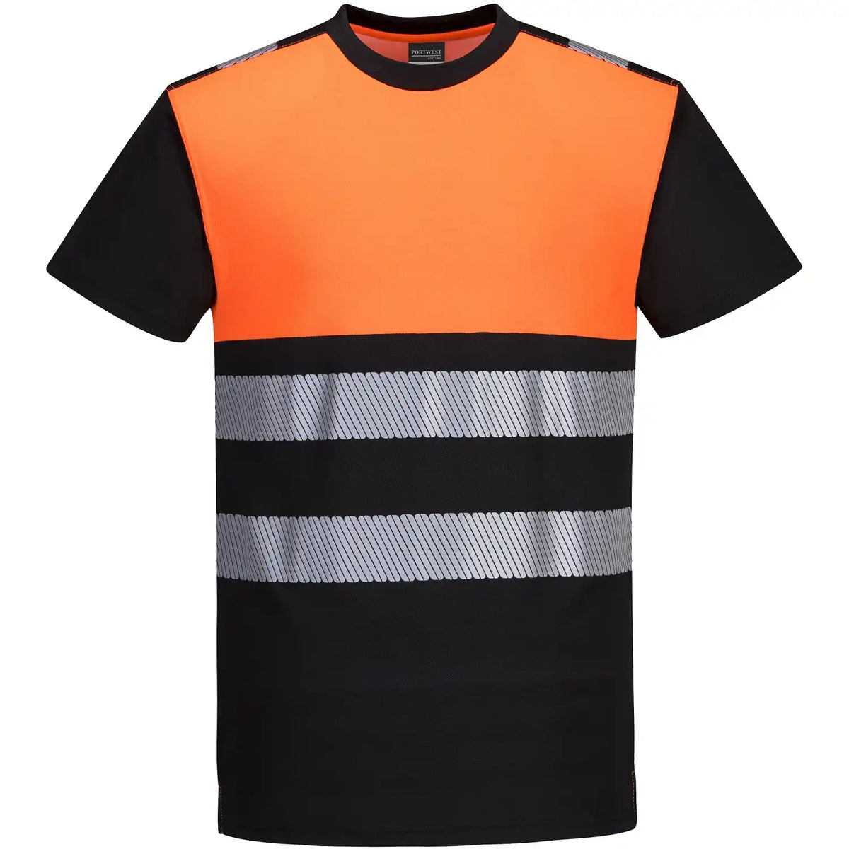 Portwest PW311 PW3 Kl. 1 Warnschutz T-Shirt – schwarz/orange