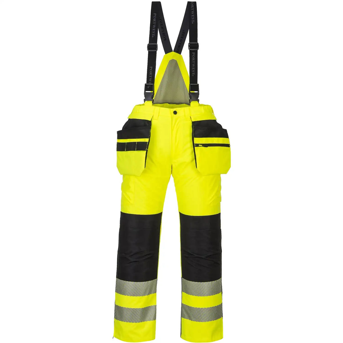 Portwest PW351 Warnschutz Winter Handwerkerhose – gelb/schwarz