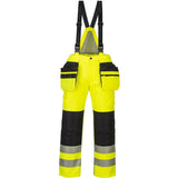 Portwest PW351 Warnschutz Winter Handwerkerhose – gelb/schwarz