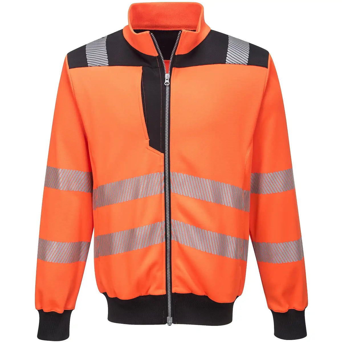 Portwest PW370 PW3 Warnschutz Sweatjacke – orange/schwarz