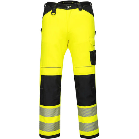 Portwest Damen PW385 Warnschutz Stretch-Bundhose – gelb/schwarz