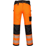 Portwest Damen PW385 Warnschutz Stretch-Bundhose – orange/schwarz