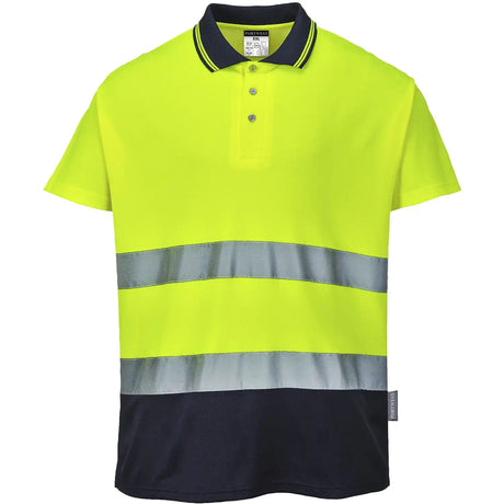 Portwest S174 Komfort Warnschutz Polo-Shirt – gelb/marine