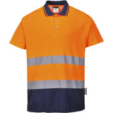 Portwest S174 Komfort Warnschutz Polo-Shirt – orange/marine