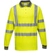 Portwest S271 Komfort Warnschutz Langarm-Poloshirt – gelb