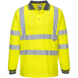 Portwest S277 Warnschutz Langarm Poloshirt – gelb