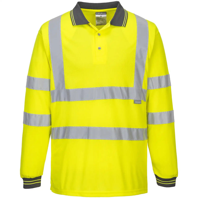Portwest S277 Warnschutz Langarm Poloshirt – gelb