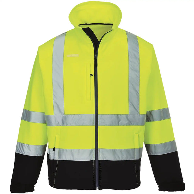 Portwest S425 Kontrast Warnschutz Softshelljacke – gelb/marine