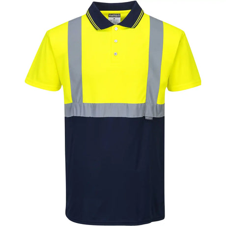 Portwest S479 Warnschutz Polo-Shirt – gelb/marine