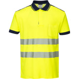 Portwest T180 PW3 Warnschutz Polo-Shirt – gelb/marine