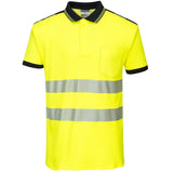 Portwest T180 PW3 Warnschutz Polo-Shirt – gelb/schwarz