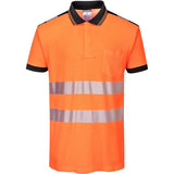 Portwest T180 PW3 Warnschutz Polo-Shirt – orange/schwarz