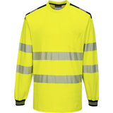 Portwest T185 PW3 Warnschutz Langarmshirt – gelb/schwarz