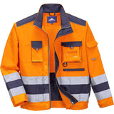 Portwest Lille Warnschutz Bundjacke – orange/marine