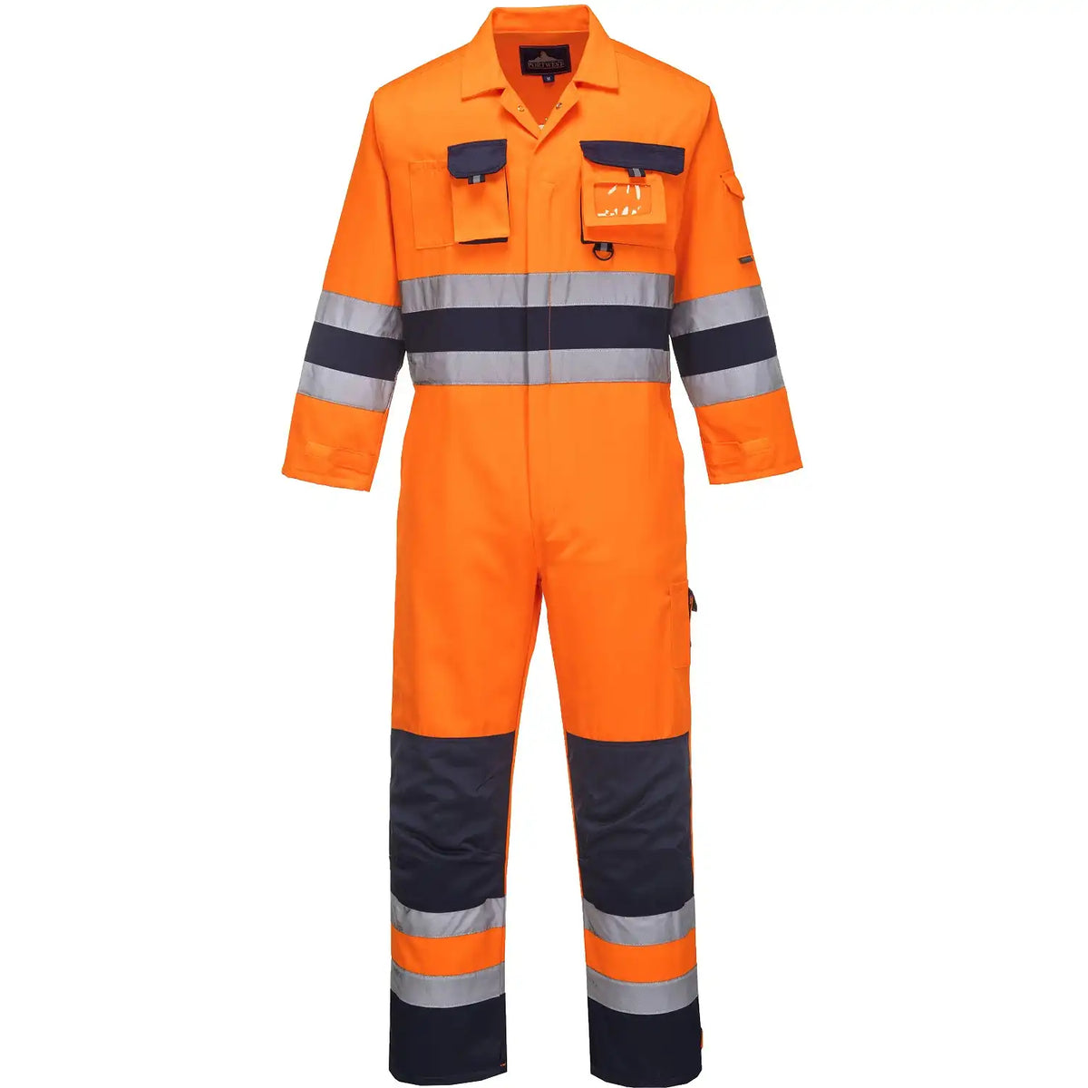 Portwest Nantes Warnschutz Overall – orange/marine