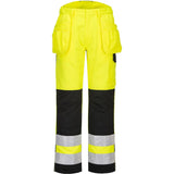 Portwest PW242 PW2 Warnschutz Handwerkerhose – gelb/schwarz
