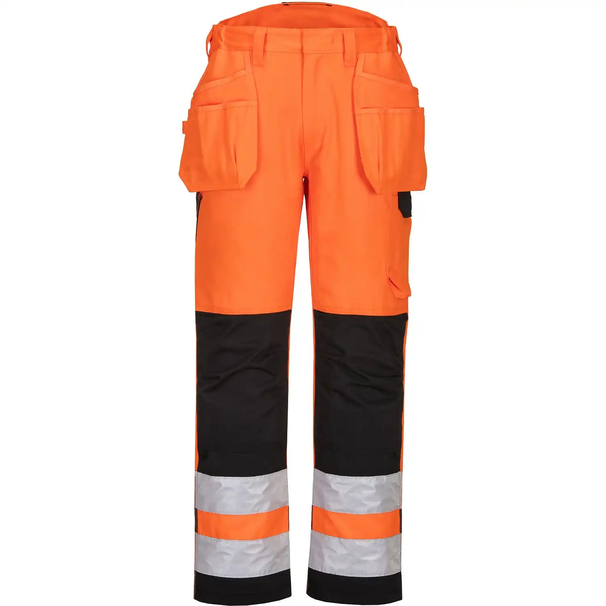 Portwest PW242 PW2 Warnschutz Handwerkerhose – orange/schwarz