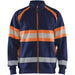Blåkläder 3551 Warnschutz Sweatjacke Kl. 1 – marine/orange