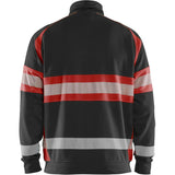 Blåkläder 3551 Warnschutz Sweatjacke Kl. 1 – schwarz/rot