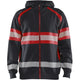 Blåkläder Kl. 1 3552 Warnschutz Kapuzen-Sweatjacke – schwarz/rot