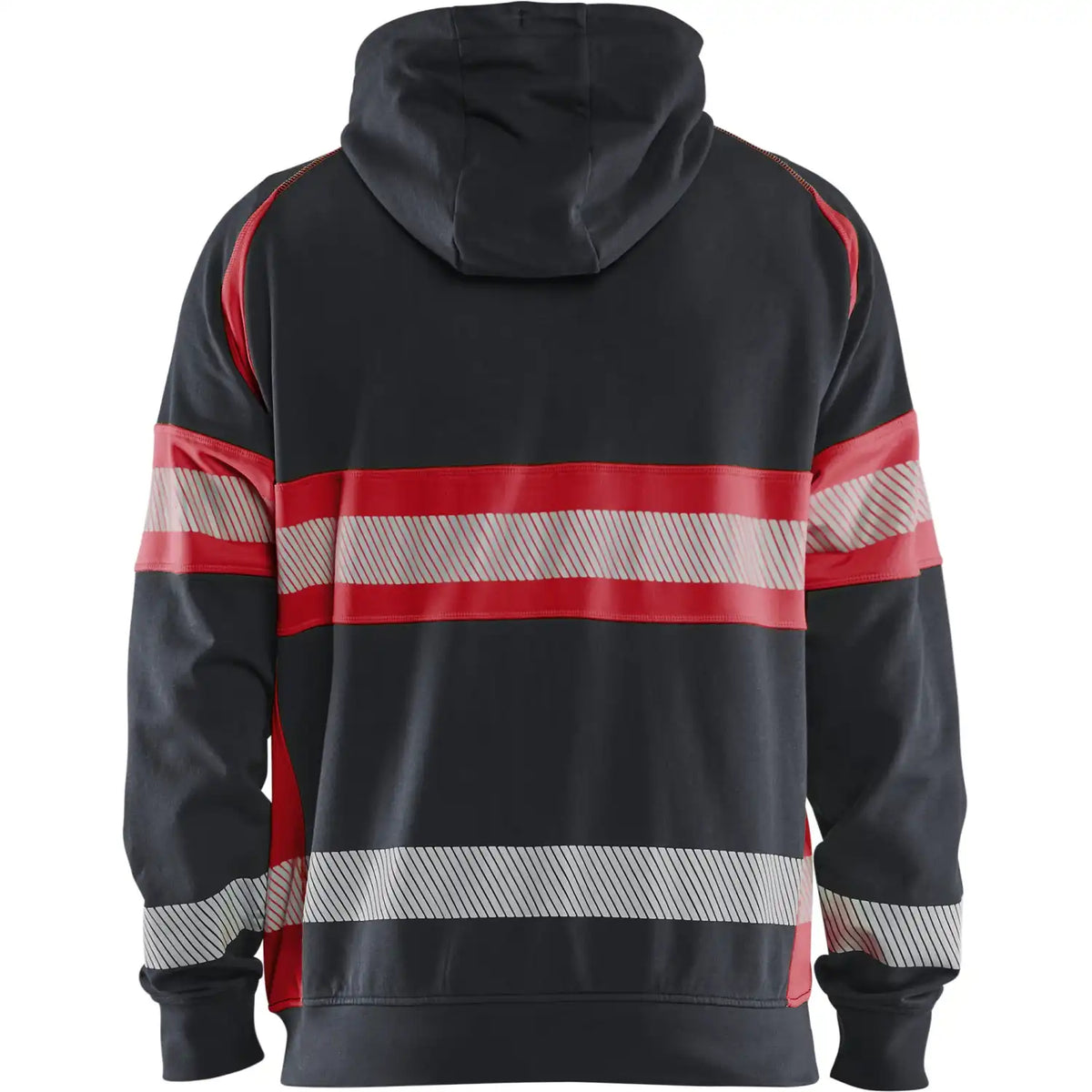 Blåkläder Kl. 1 3552 Warnschutz Kapuzen-Sweatjacke – schwarz/rot