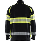 Blåkläder 3553 Warnschutz Zip-Sweatshirt Kl. 1 – schwarz/gelb