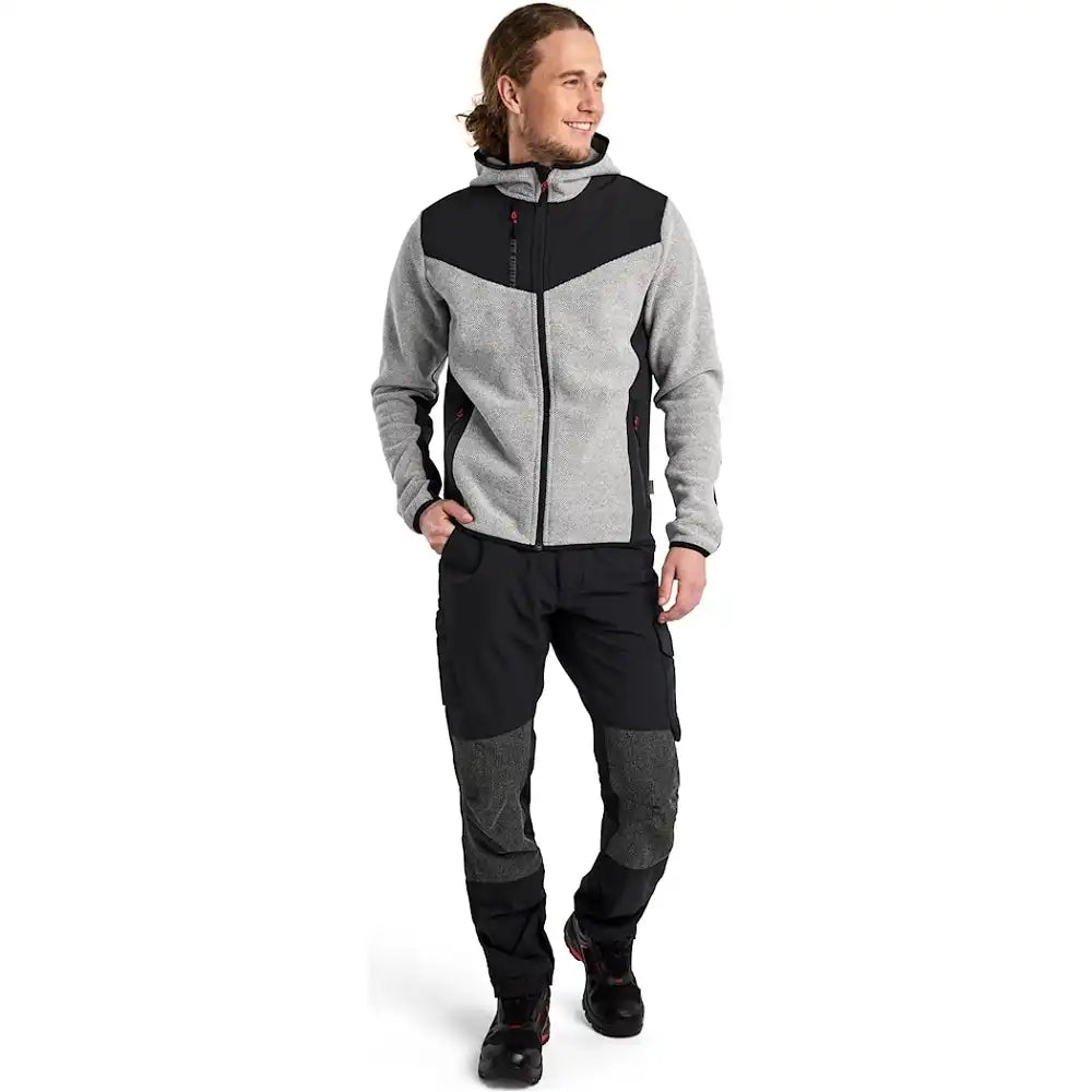 Blåkläder 5940 Strickjacke – grau-melange/schwarz