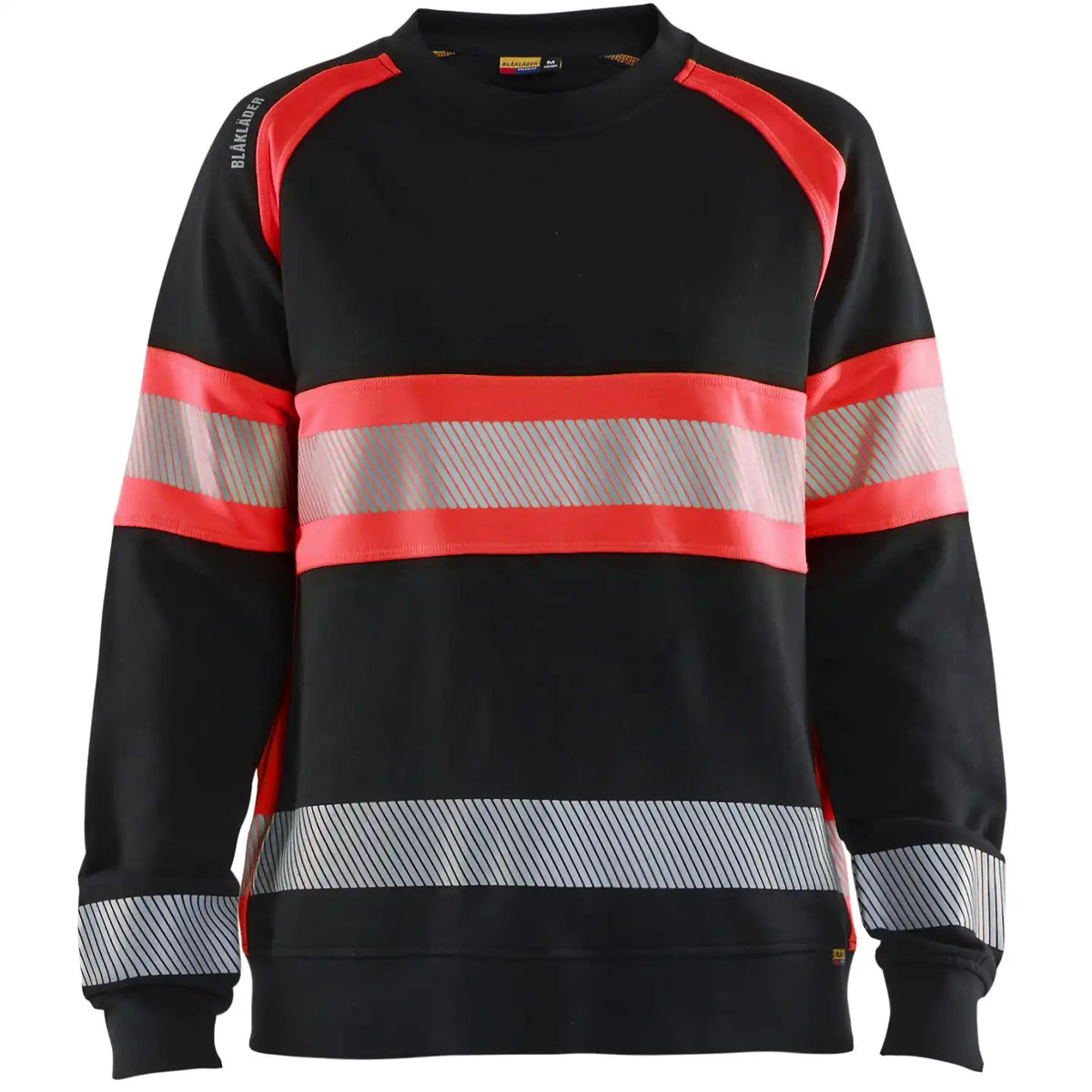 Blåkläder Damen 3409 Warnschutz Sweatshirt – schwarz/rot