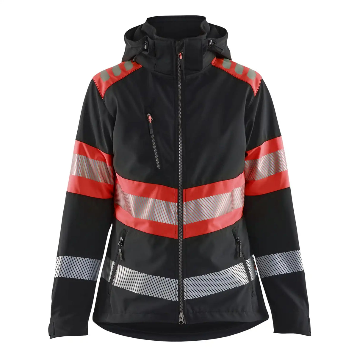 Blåkläder Damen Kl1 4404 Warnschutz Softshelljacke – schwarz/rot