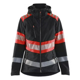 Blåkläder Damen Kl1 4404 Warnschutz Softshelljacke – schwarz/rot