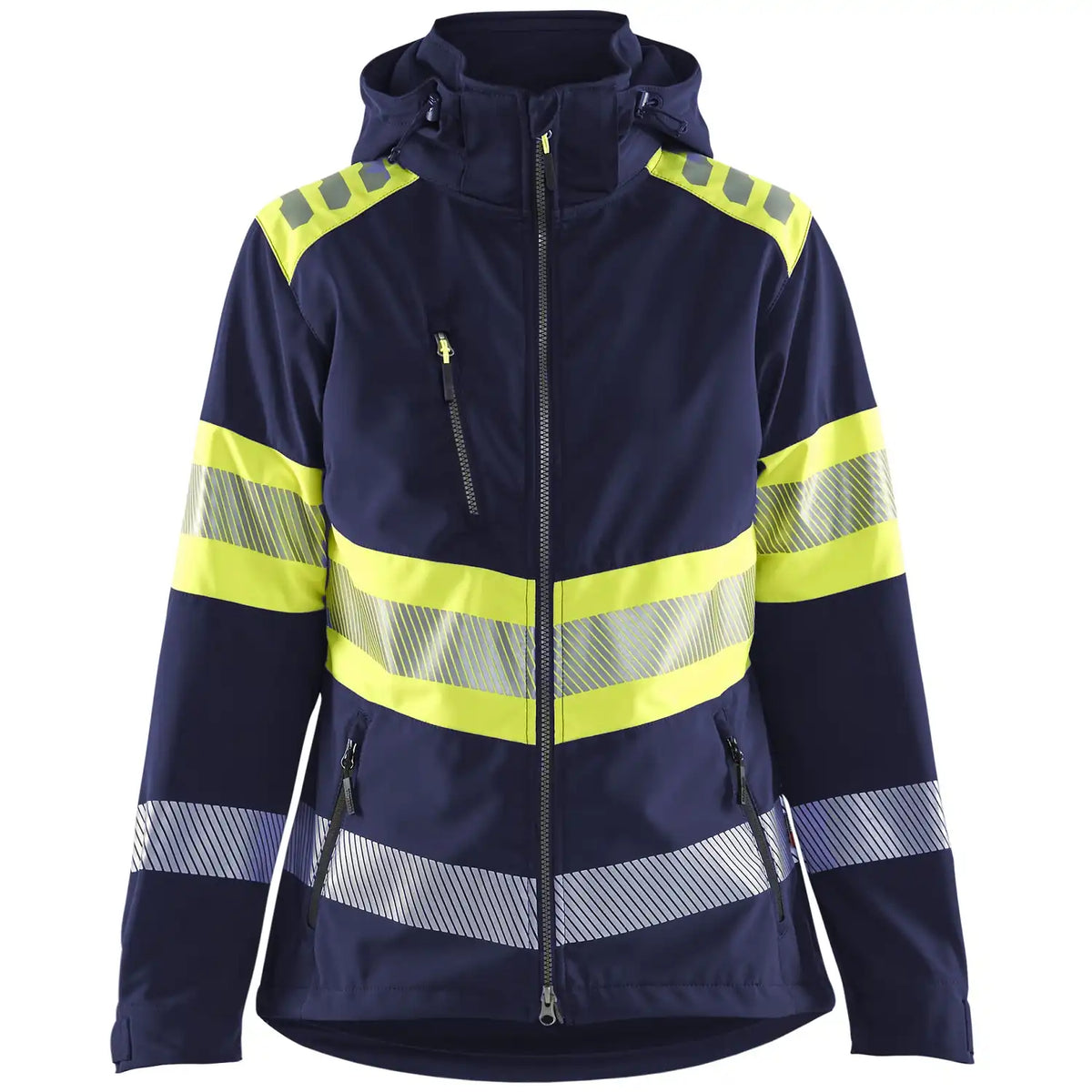 Blåkläder Damen Kl1 4404 Warnschutz Softshelljacke – marine/gelb