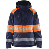 Blåkläder Damen 4430 Warnschutz Regenjacke Kl. 1 – marine/orange