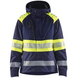 Blåkläder Damen 4430 Warnschutz Regenjacke Kl. 1 – marine/gelb