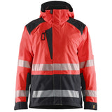 Blåkläder 4435 Warnschutz Regenjacke Kl. 3 – rot/schwarz