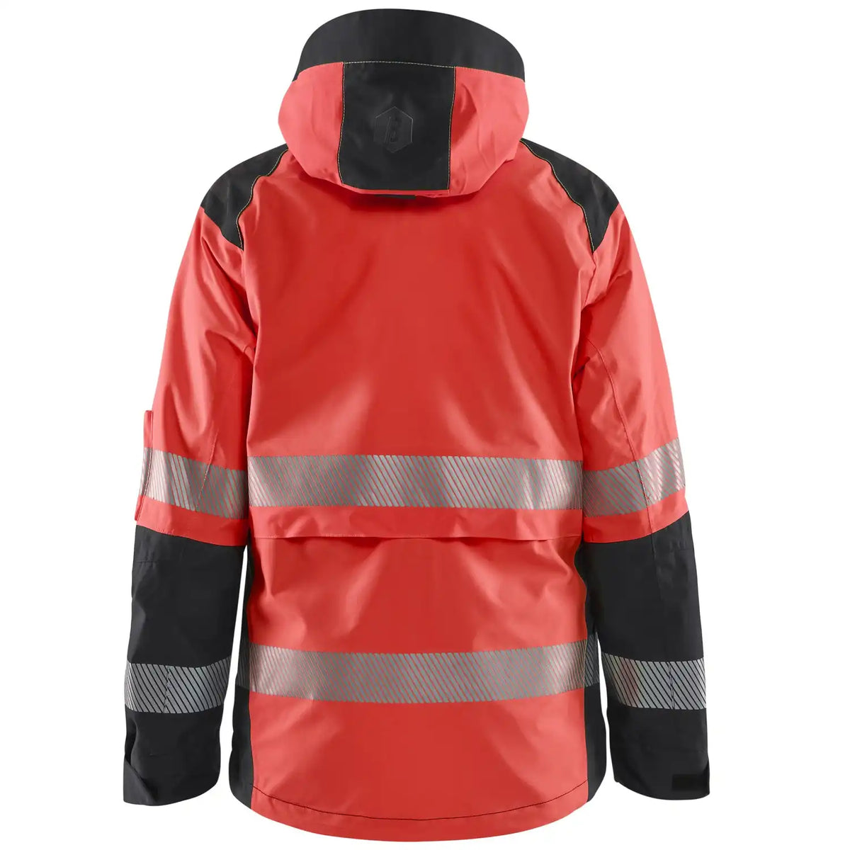Blåkläder Damen 4436 Warnschutz Regenjacke Kl. 2 – rot/schwarz