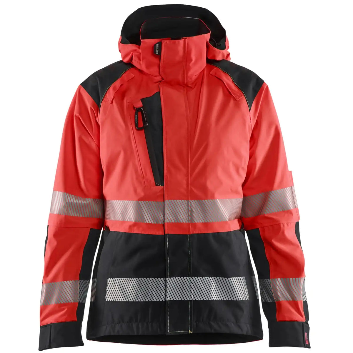 Blåkläder Damen 4436 Warnschutz Regenjacke Kl. 2 – rot/schwarz