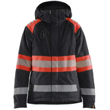 Blåkläder Damen 4470 Warnschutz Winterjacke Kl 1 – schwarz/rot