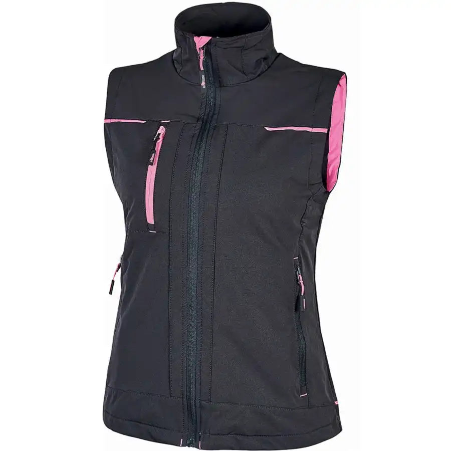 U-Power Damen Saturn Lady Stretch Weste – grey/fucsia