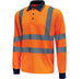 U-Power Shine Warnschutz Langarm Polo-Shirt – orange