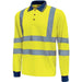 U-Power Shine Warnschutz Langarm Polo-Shirt – yellow