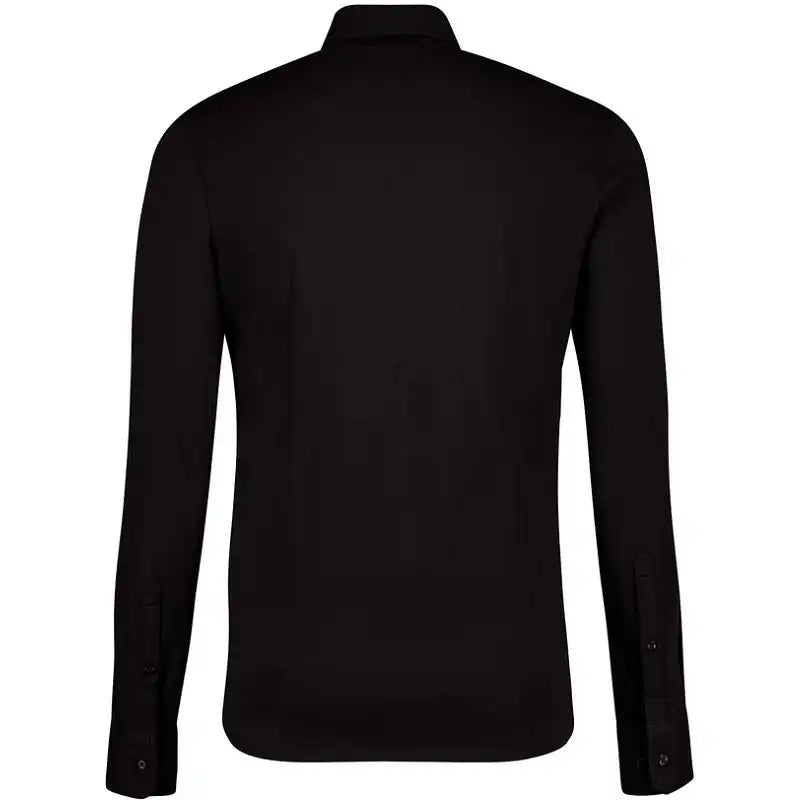 Hakro Cotton TEC 137 langarm Hemd – schwarz